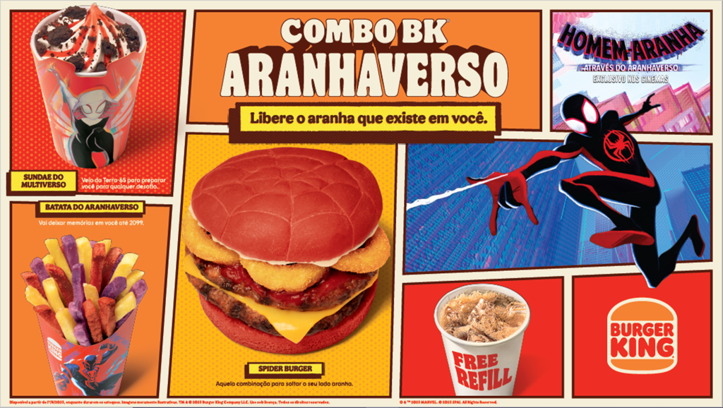 Homem-Aranha através do Aranhaverso chega ao Burger King